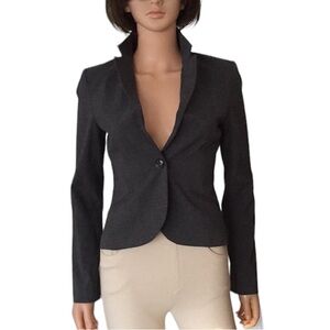 NWOT H&M blazer gray glen check blazer